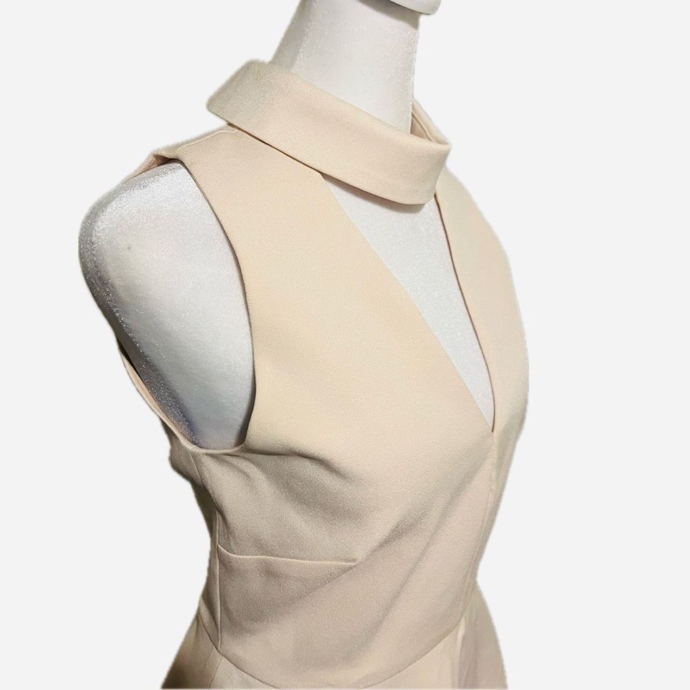 C/MEO Collective Nude Blush Elegant fit & flareHalter Mini Dress XS - Picture 2 of 5